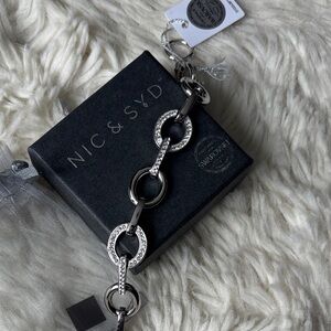 Swarovski ADJUSTABLE Silver and CLEAR CRYSTAL stones Bracelet